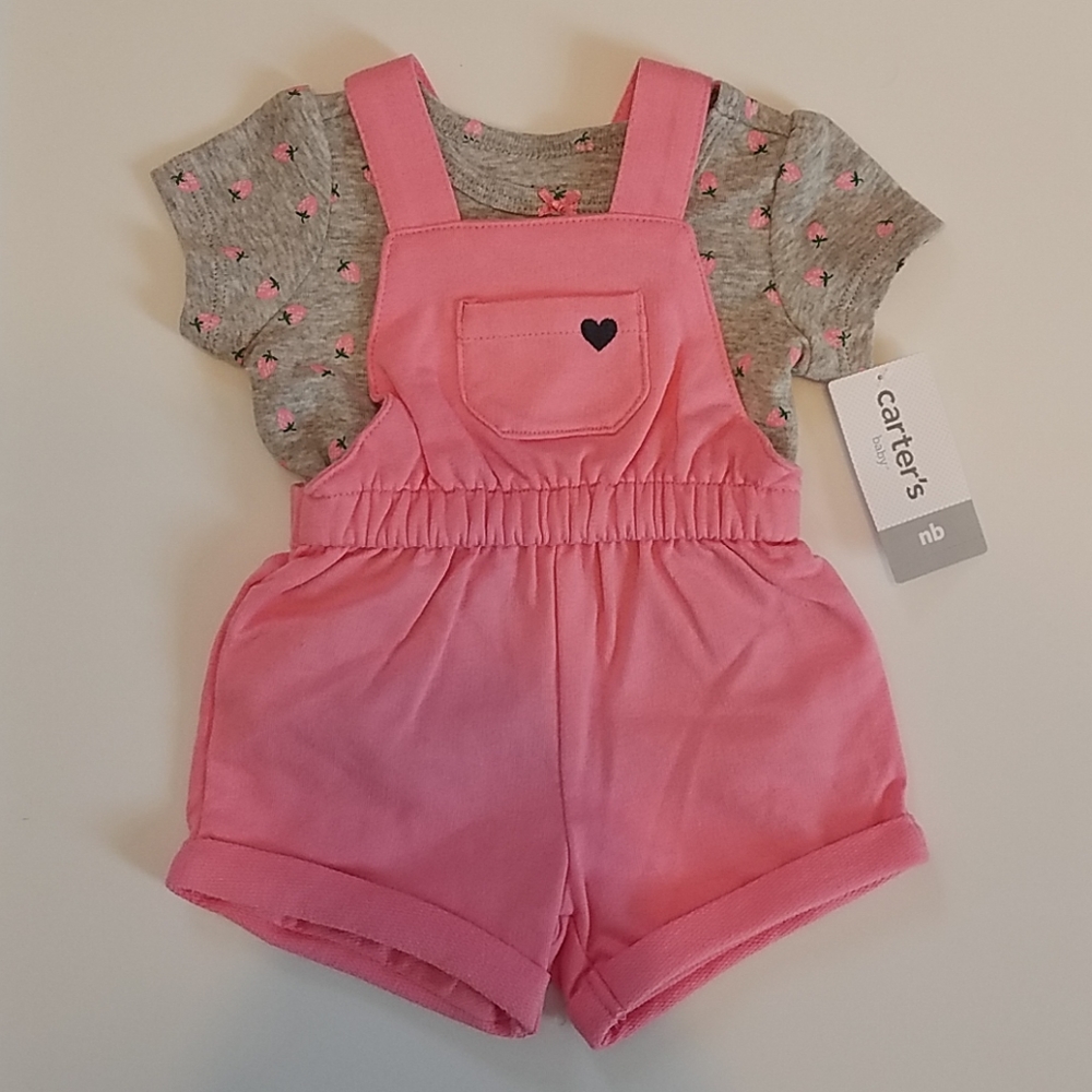 Adorable Strawberry  Romper Outfit